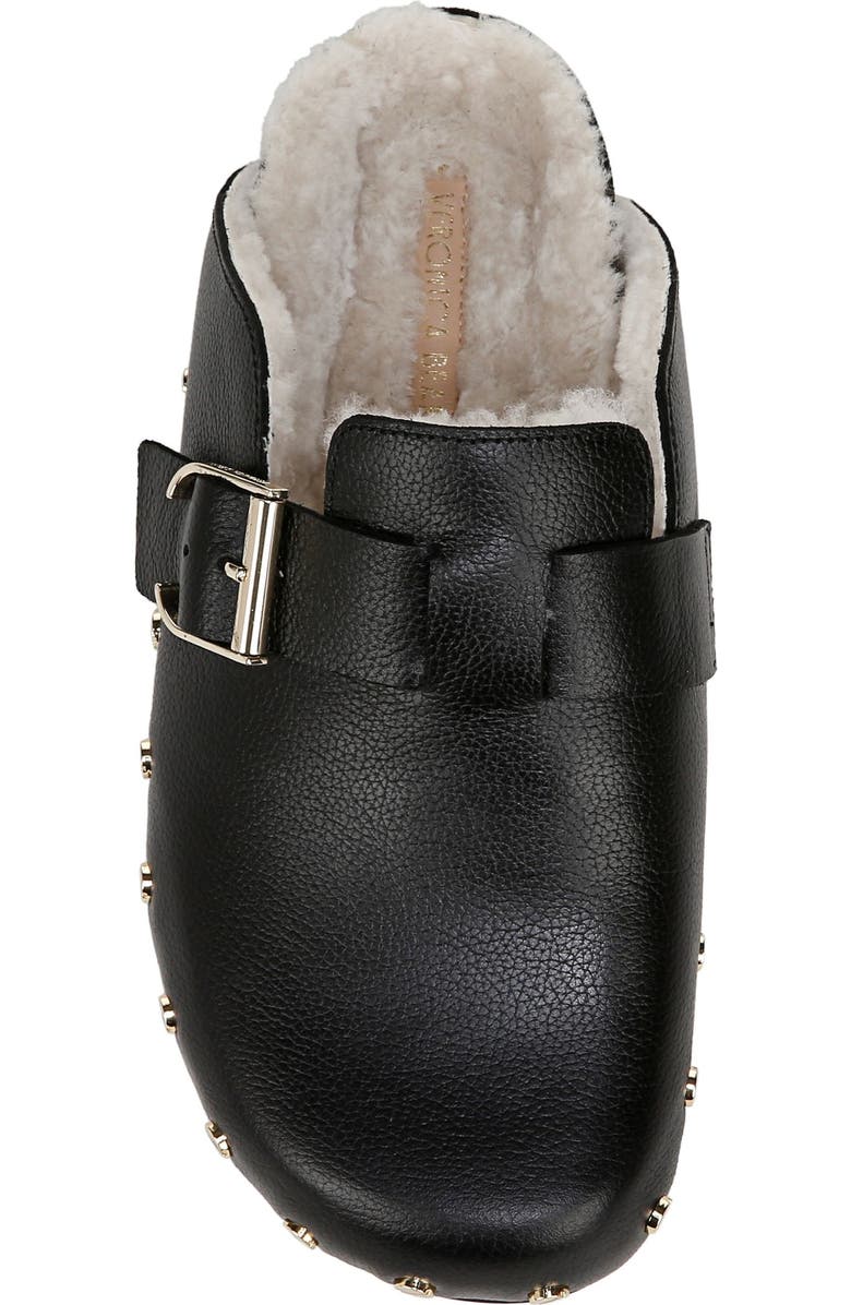 Veronica Beard Fern 2 Genuine Shearling Clog, Alternate, color, Black