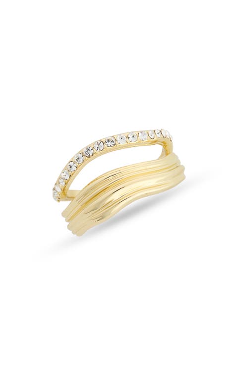 Ripple Pavé Crystal Ring