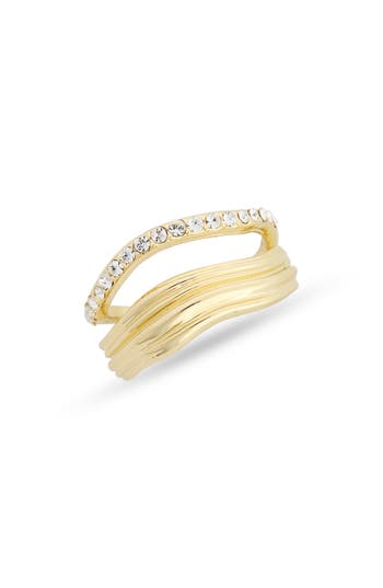 Covet Ripple Pavé Crystal Ring