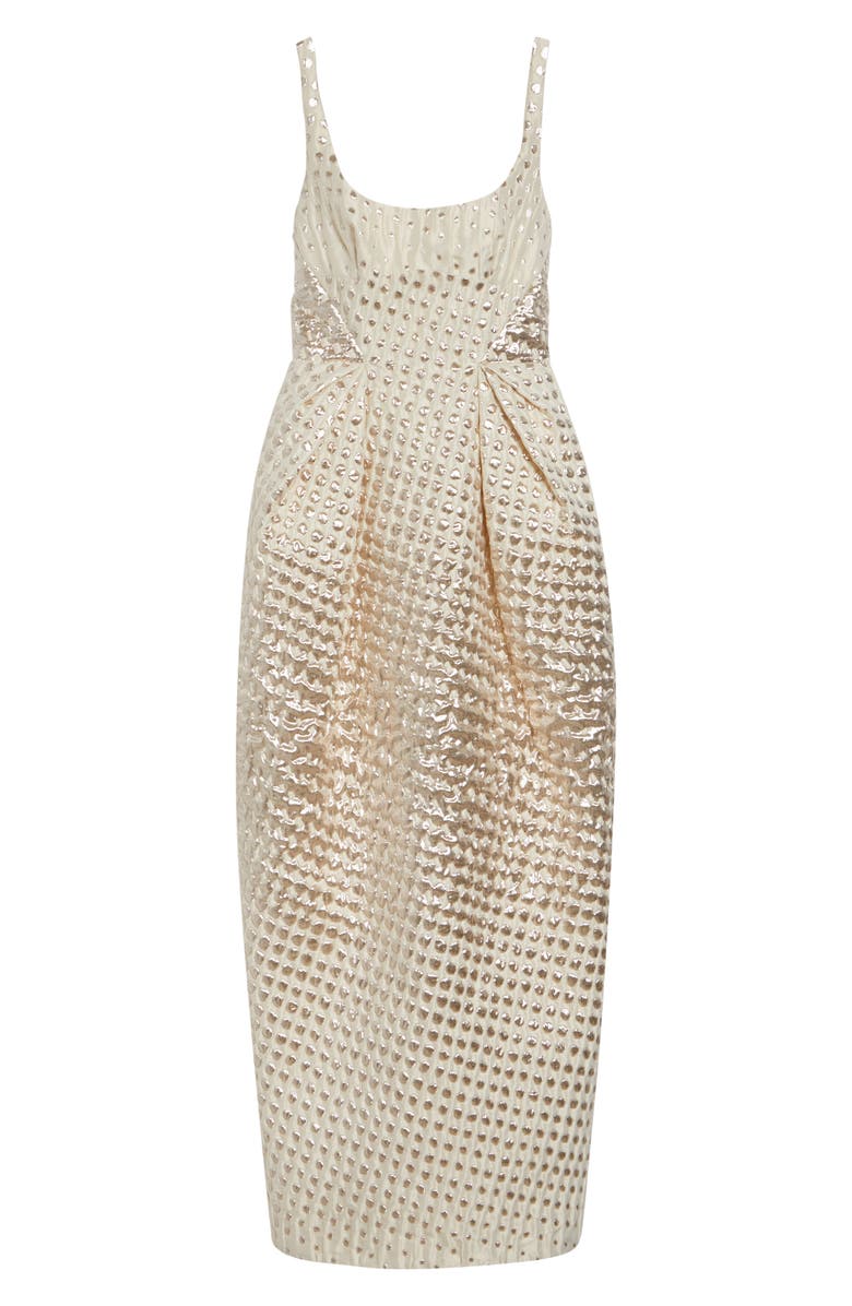 Christopher John Rogers Halftone Dot Jacquard Gown, Alternate, color, Magnolia