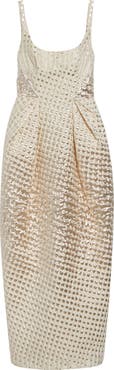 Christopher John Rogers Halftone Dot Jacquard Gown
