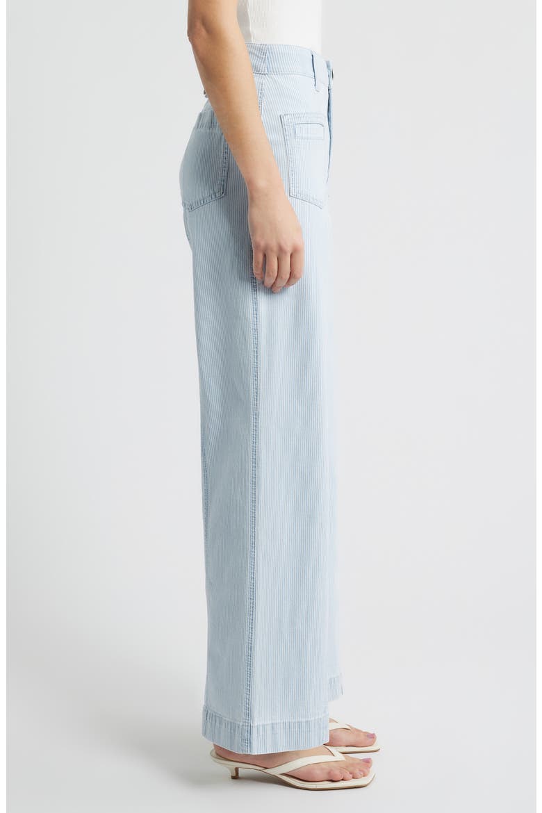 Skyrise Stripe Patch Pocket Wide Leg Pants, Alternate, color, POWDER BLUE