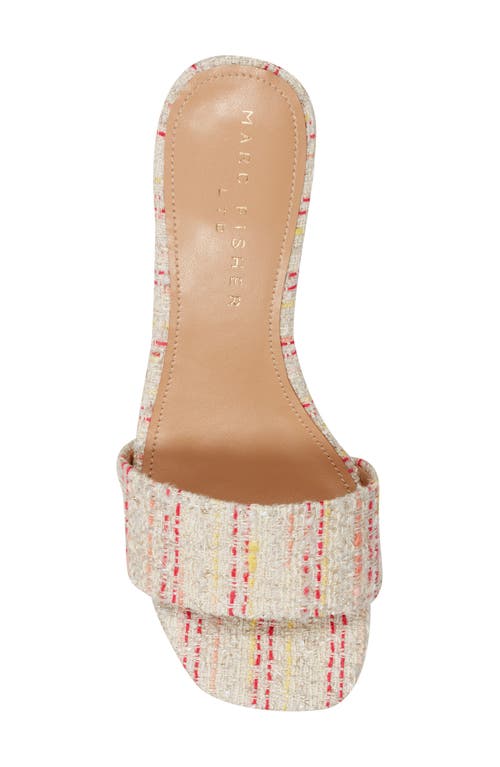 Marc Fisher Olysa Slide Sandal In Light Natural/red