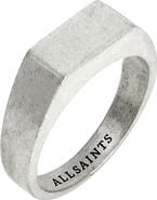 AllSaints Men's Rectangle Flat Signet Ring