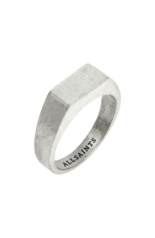 Allsaints Rectangle Flat Signet Ring