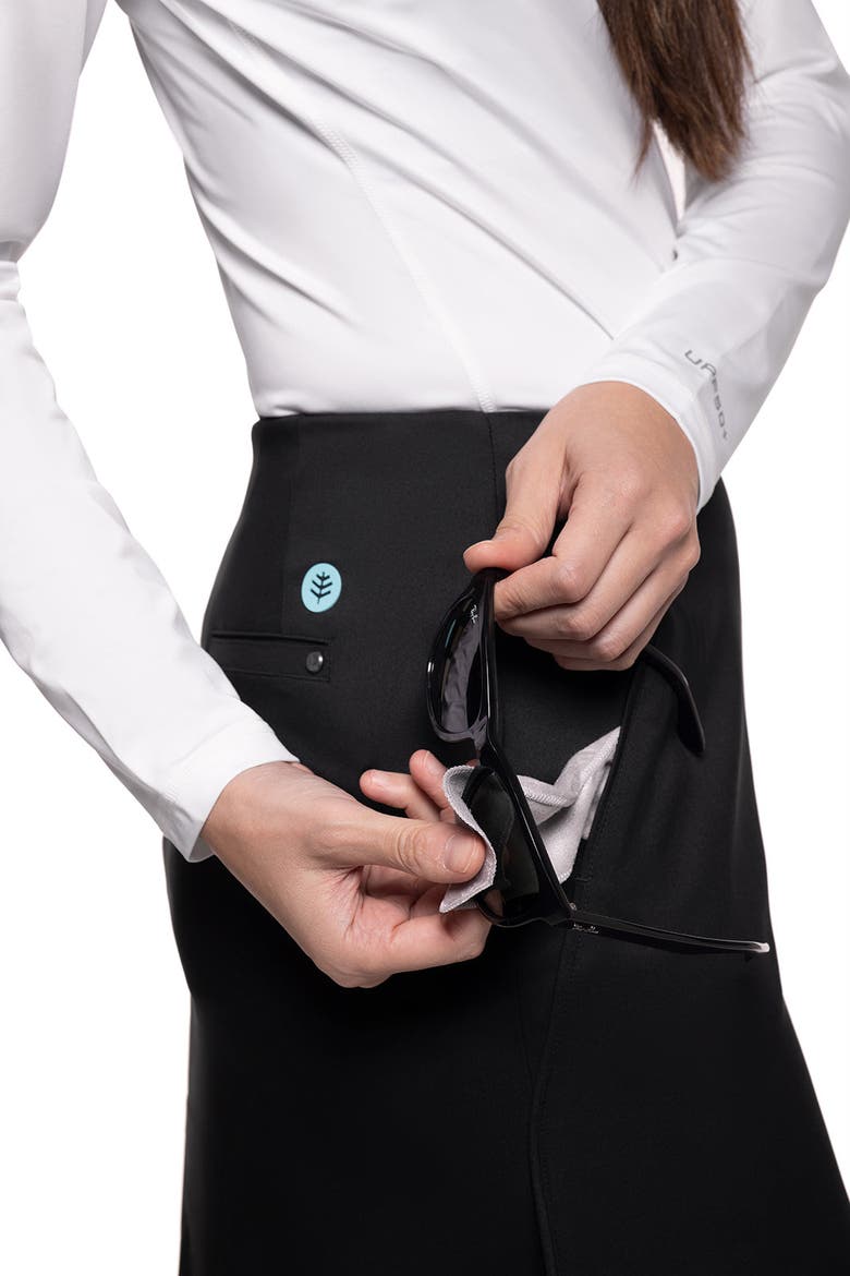 Valorus Golf Skort with Scallop Detail, UPF 50+ Sun Protection, Alternate, color, Black