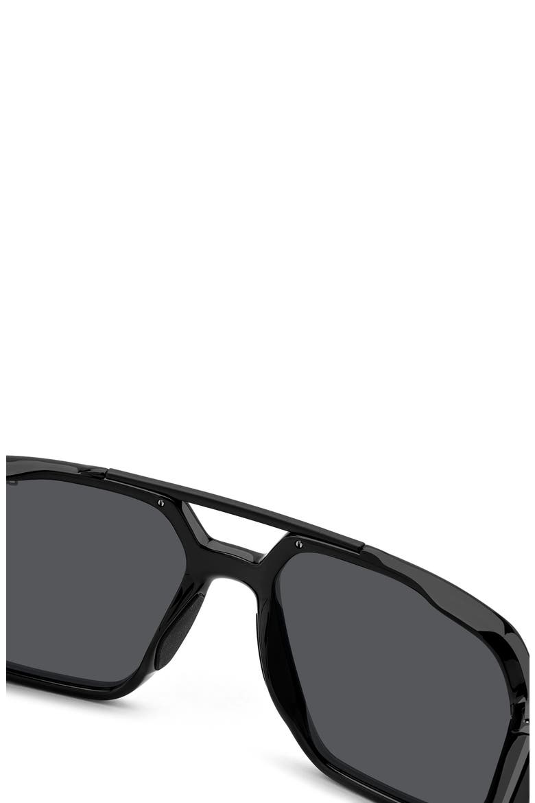 x Ducati 55mm Carduc Rectangle Sunglasses, Alternate, color, BLACK/ GREY