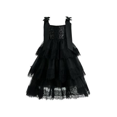 Ruffle Sleeveless Bow Dress (Toddler, Little Kid & Big Kid)