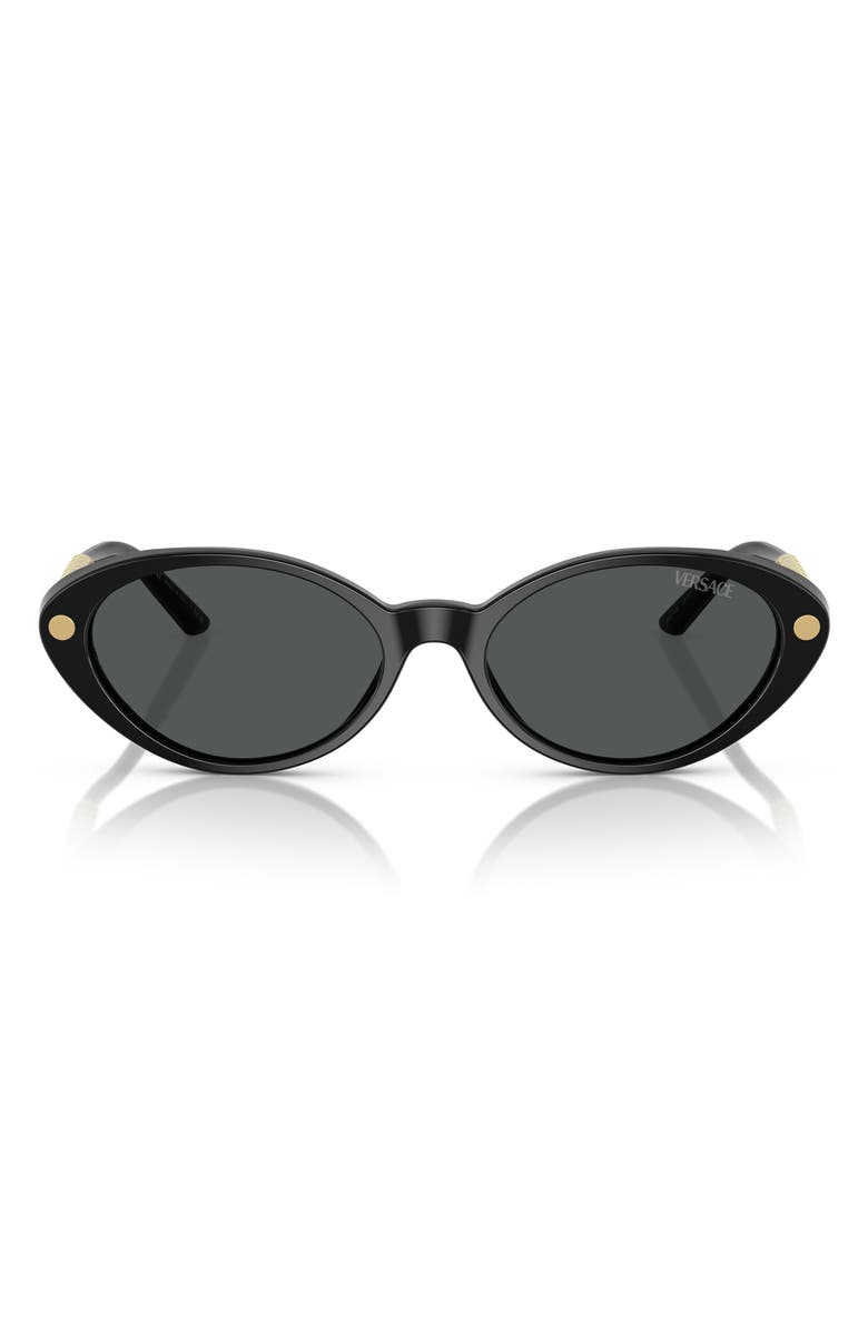 Versace 54mm Oval Sunglasses, Main, color, 