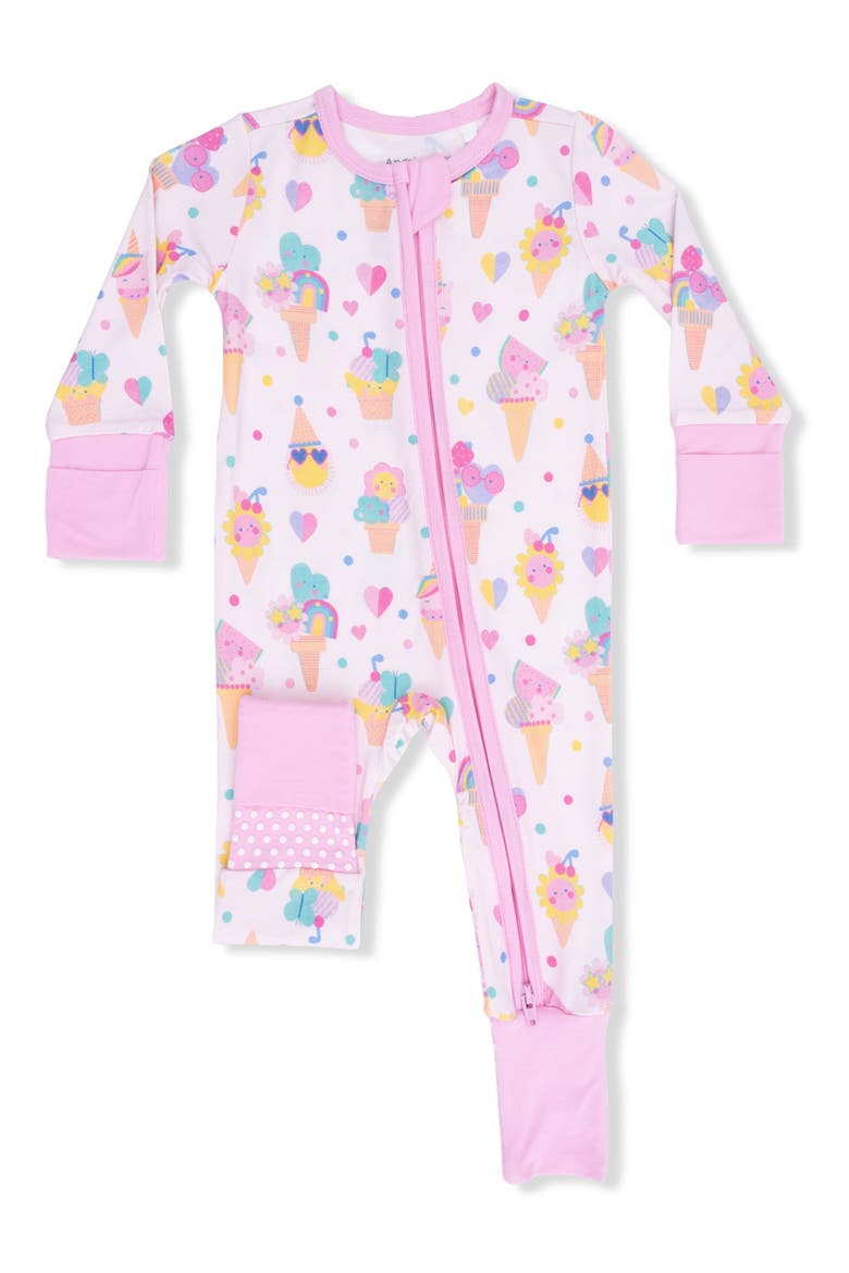 Ice Cream Fun Convertible Footie, Main, color, PINK