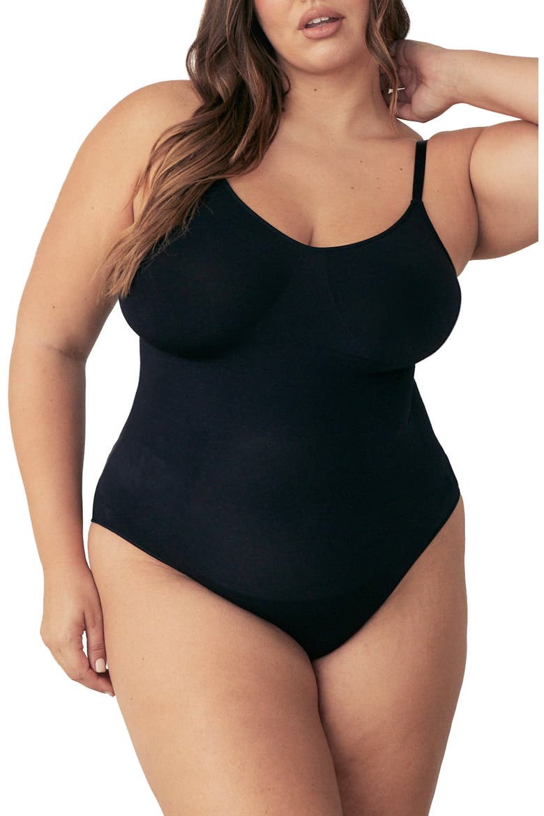 Butter Sculpt Bodysuit, Alternate, color, BLACK