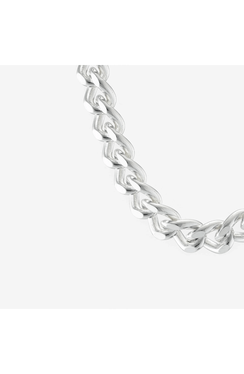 7879 Wide Filed Curb Chain Necklace, Alternate, color, Silver