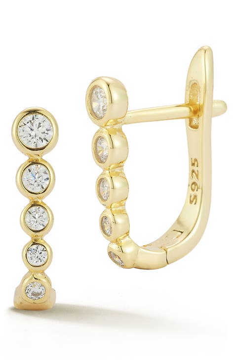 Pavé Oval Hoop Earrings