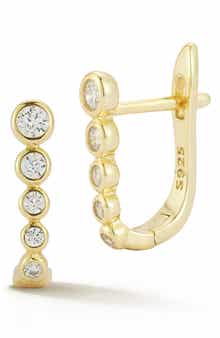 Pavé Oval Hoop Earrings
