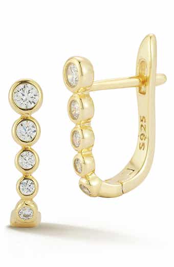 Pavé Oval Hoop Earrings