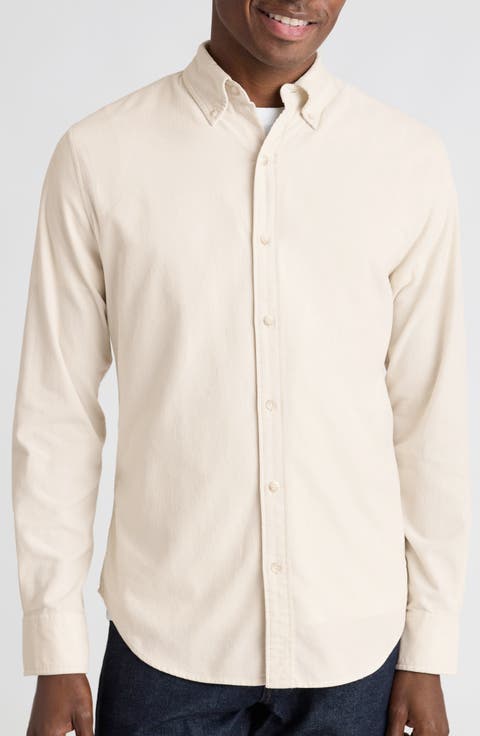 Slim Fit Corduroy Button-Down Shirt