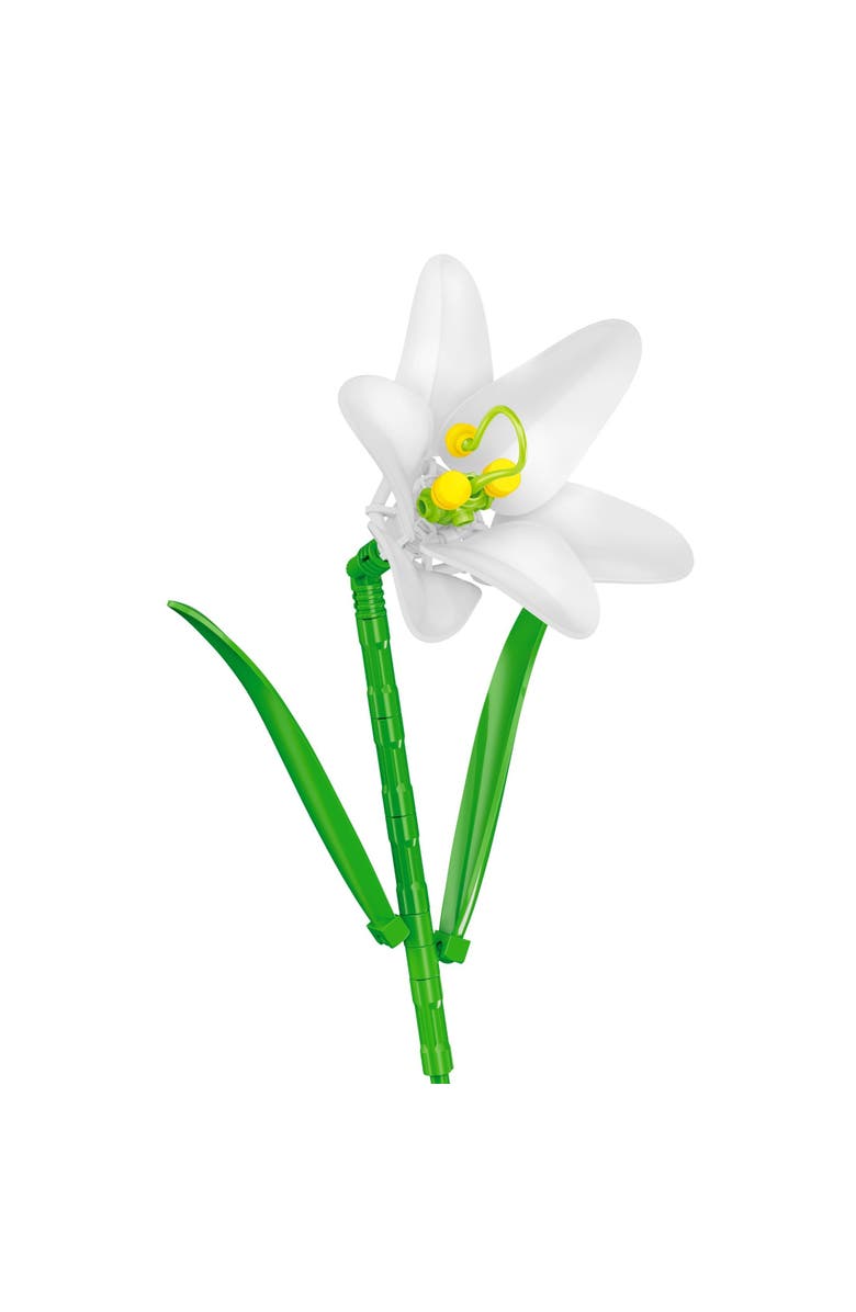 Brickcraft Bricktanicals Trumpet Lilly Building Set, Alternate, color, White