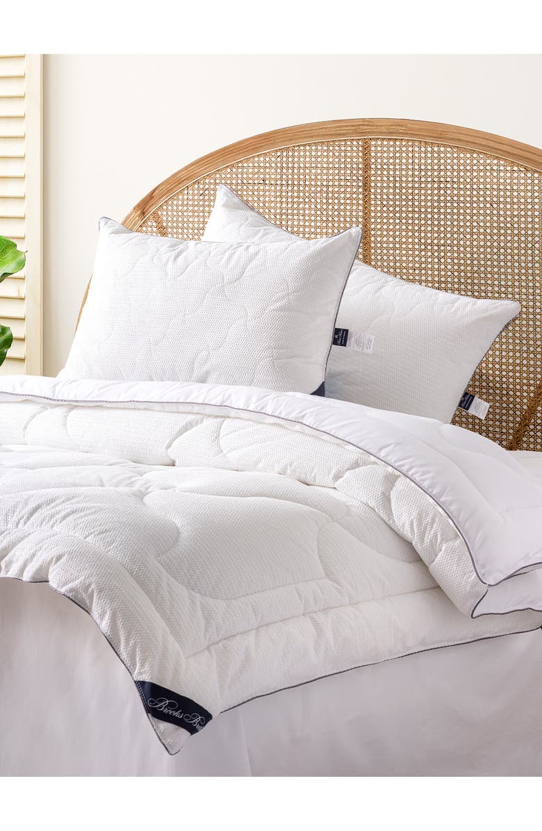Brooks Brothers Wellsoft Turkish Cotton Comforter, Alternate, color, White