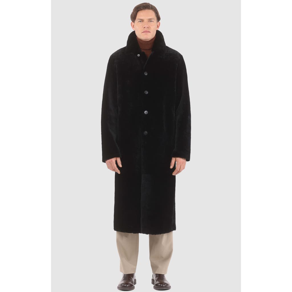 Gorski Reversible Select Shearling Lamb Coat In Black