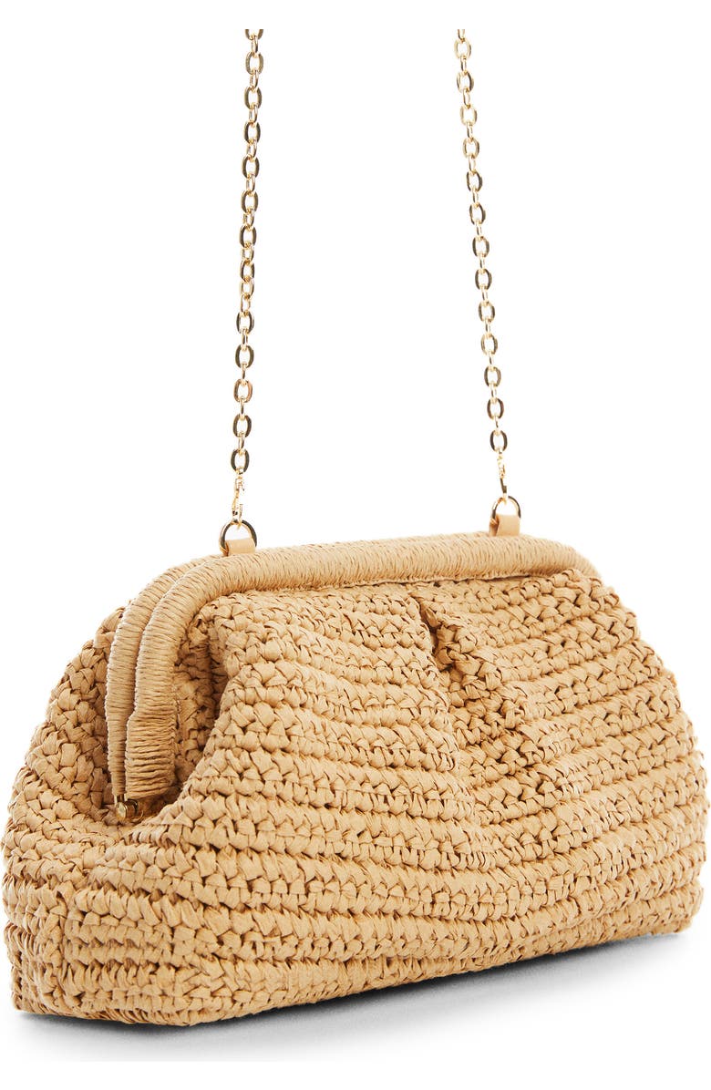 MANGO Amalfi Crochet Straw Clutch, Main, color,