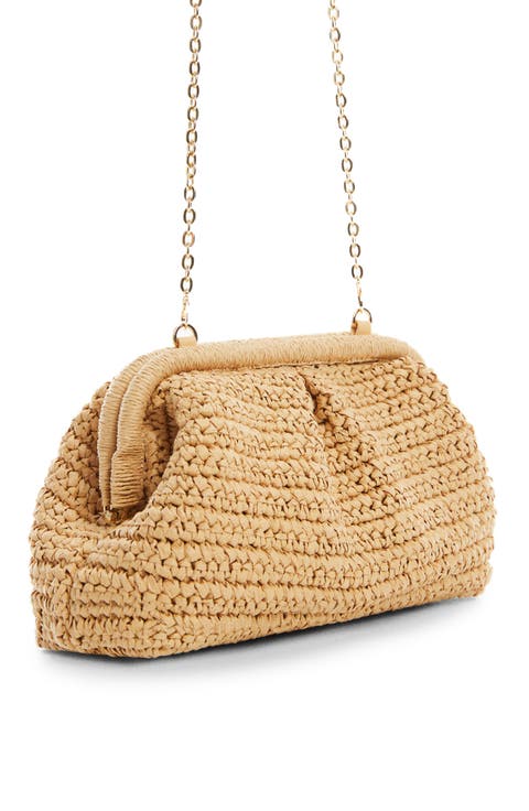 Amalfi Crochet Straw Clutch