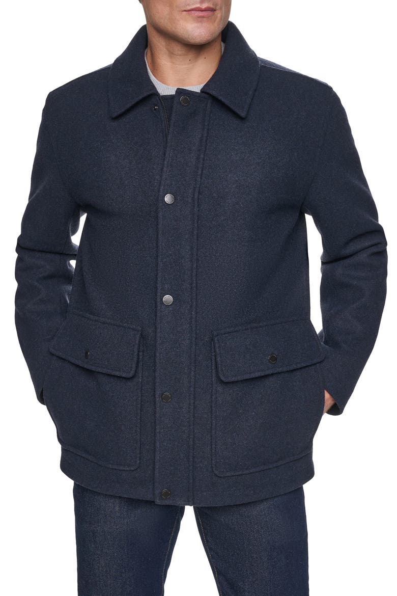 Flannel Jacket, Main, color, NAVY