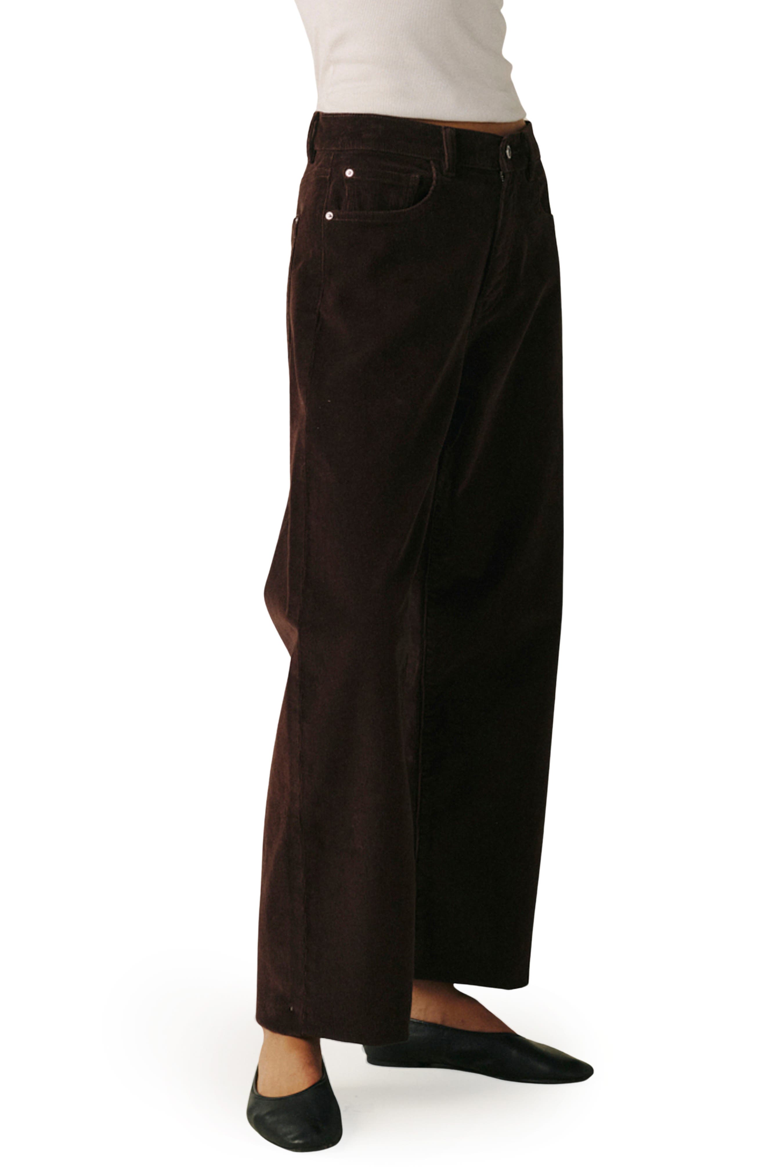 WARP+WEFT BNA Soft Curve Barrel Leg Corduroy Pants (Women) | Nordstrom