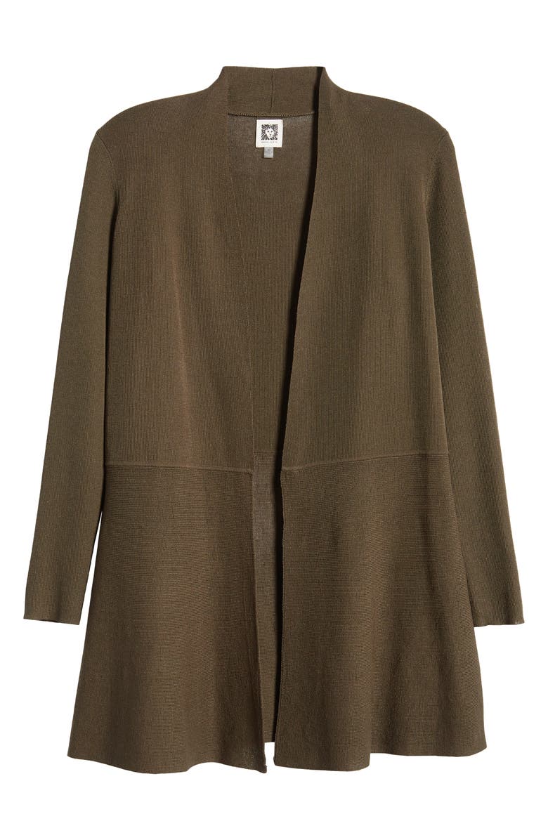 Anne Klein Monterey Peplum Open Front Cardigan, Alternate, color, 