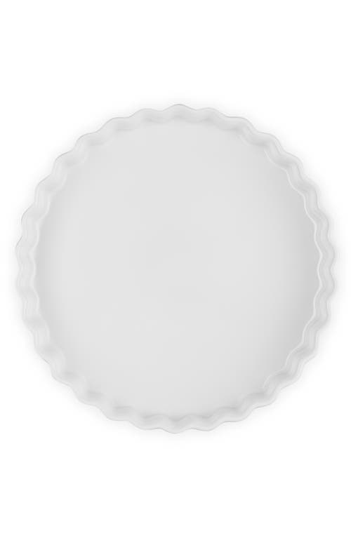 Le Creuset Stoneware Tart Dish In White