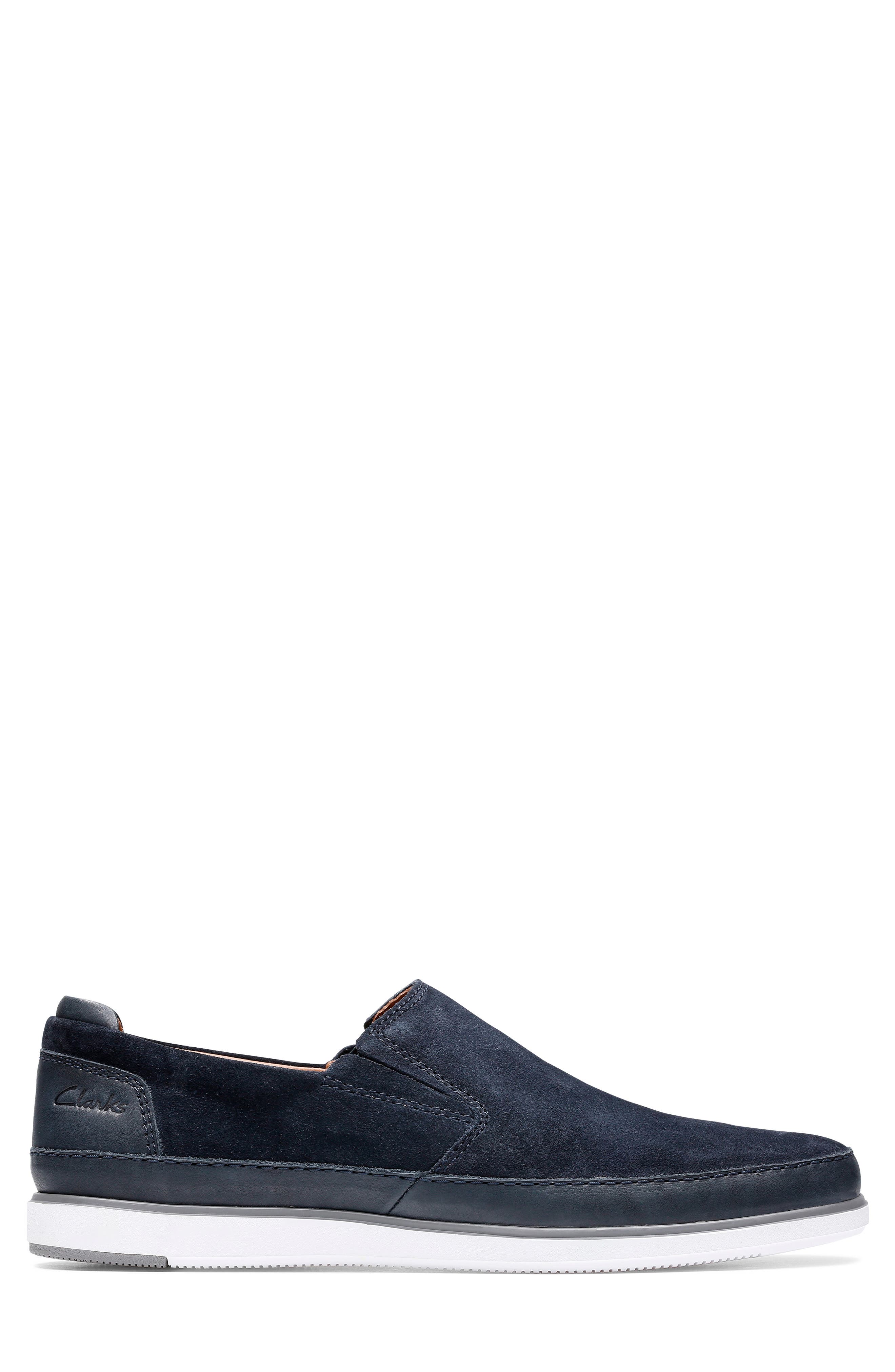 Bratton Step Slip-On Sneaker, Main, color, NAVY SUEDE/ LEATHER