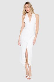 MissPap Premium Open Back Waistcoat Midi Dress