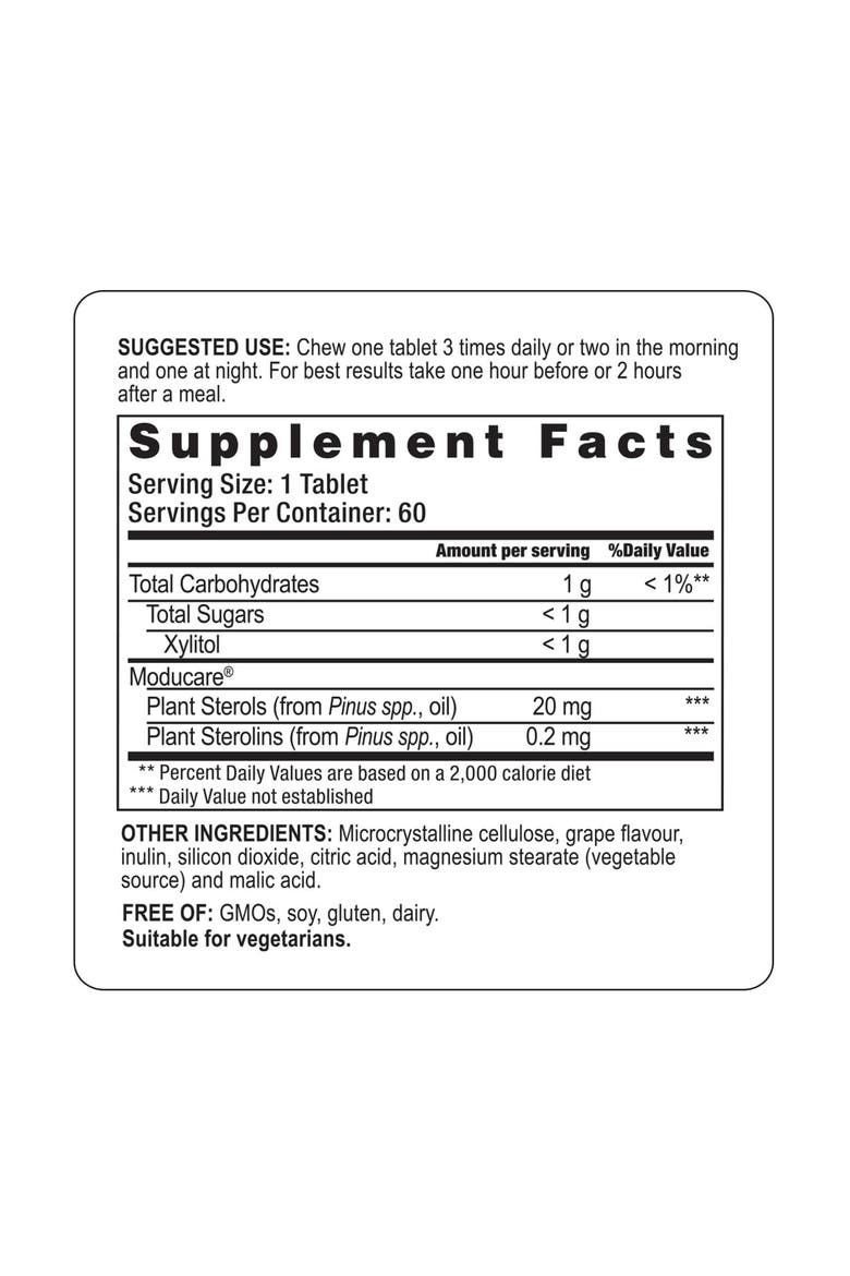 Daily Immune Support, Plant Sterol Dietary Supplement, Grape flavored, chewable tablet, 60 Ct, Alternate, color, None