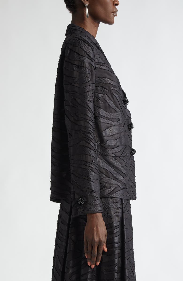 ST. JOHN Zebra Fil Coupé Boxy Jacket, Alternate, color,