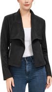 Kimi & Kai Women's Faux Suede Open Front Jacket