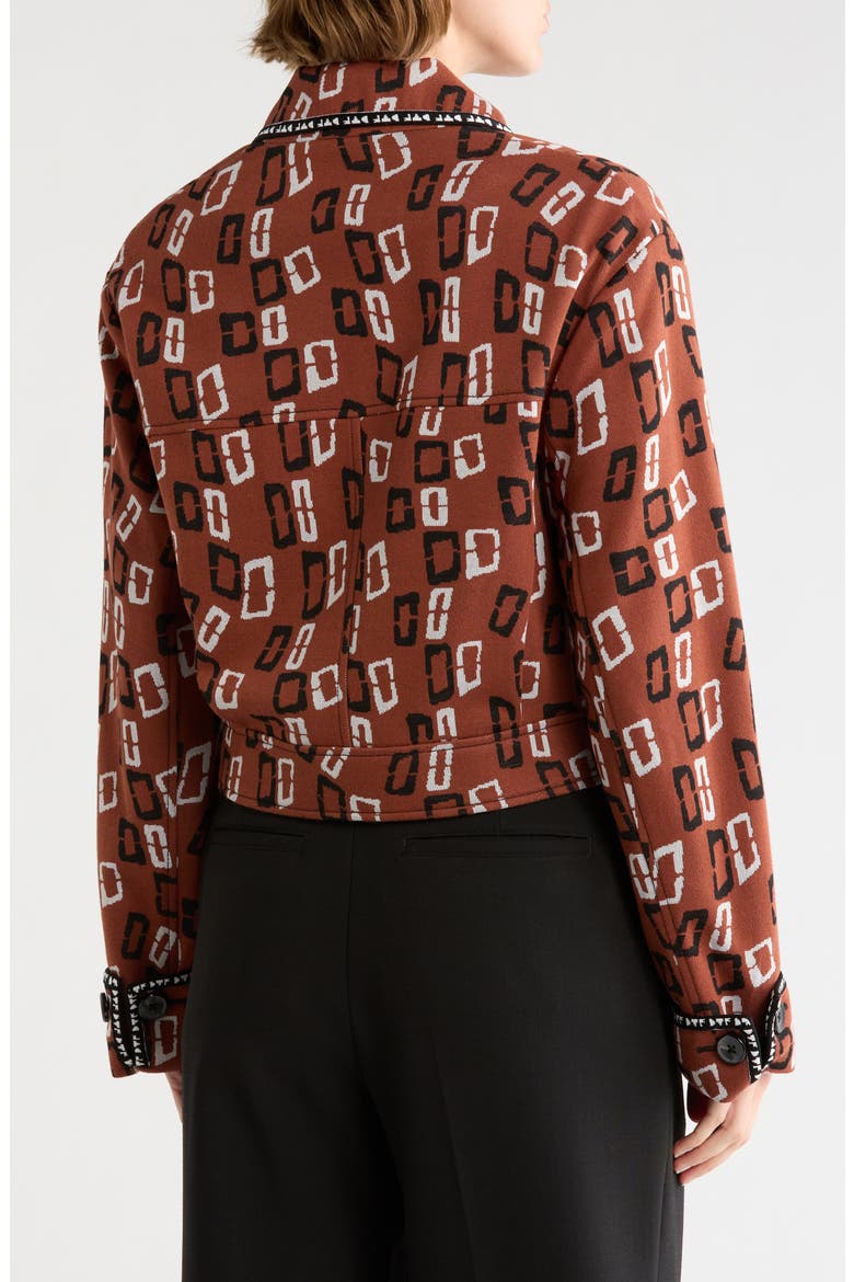 Lace Crop Shirt Jacket, Alternate, color, CHAIN SPOTS BROWN MED