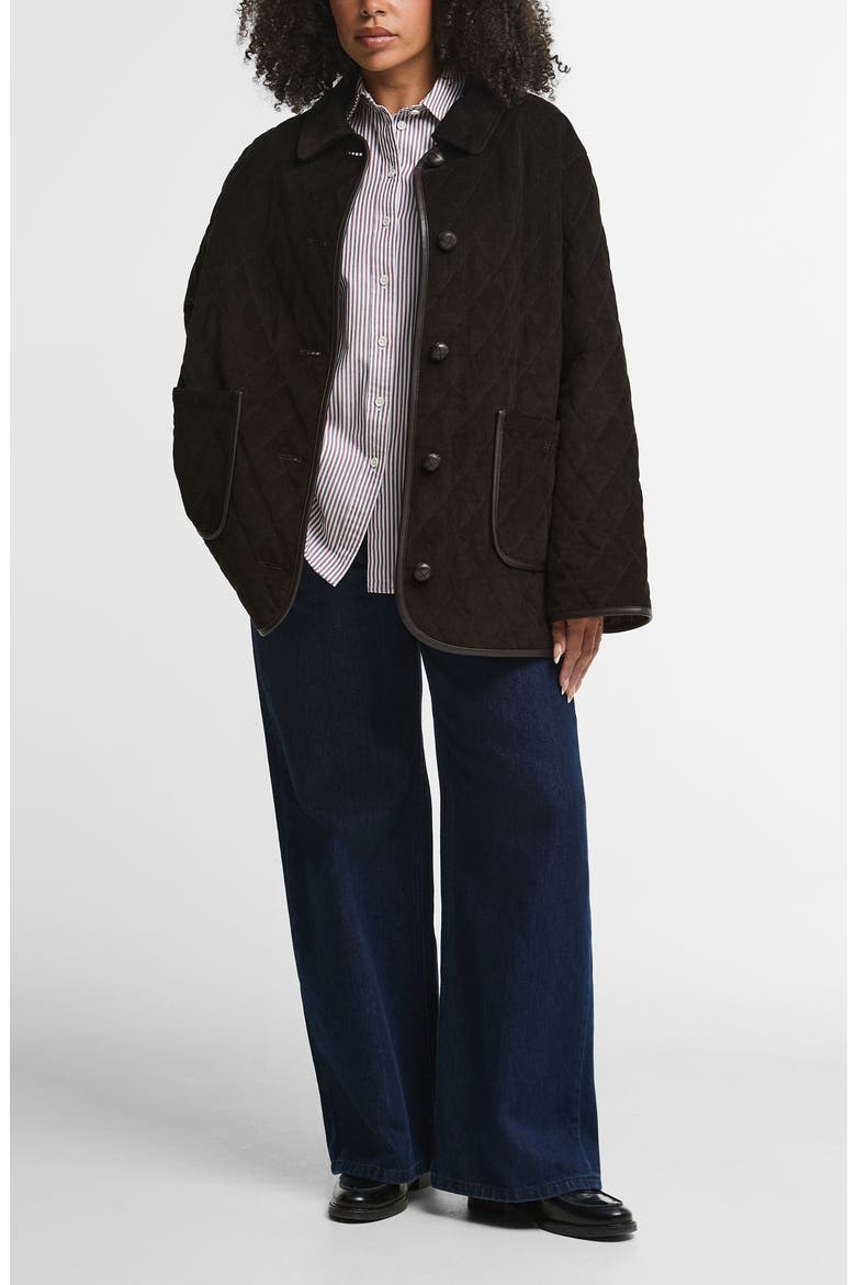 Marlow Quilted Jacket, Alternate, color, DK BROWN/ SHADOW CLASSIC