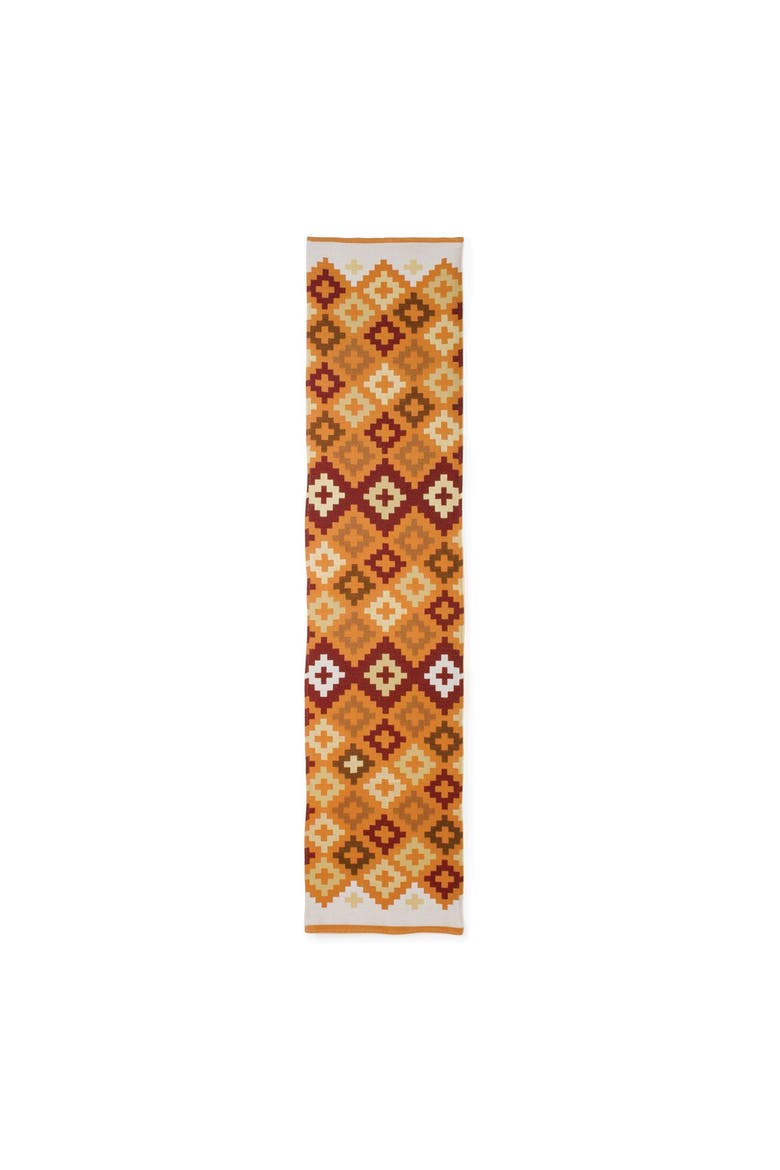Warm Geo Decorative Runner, Alternate, color, orange