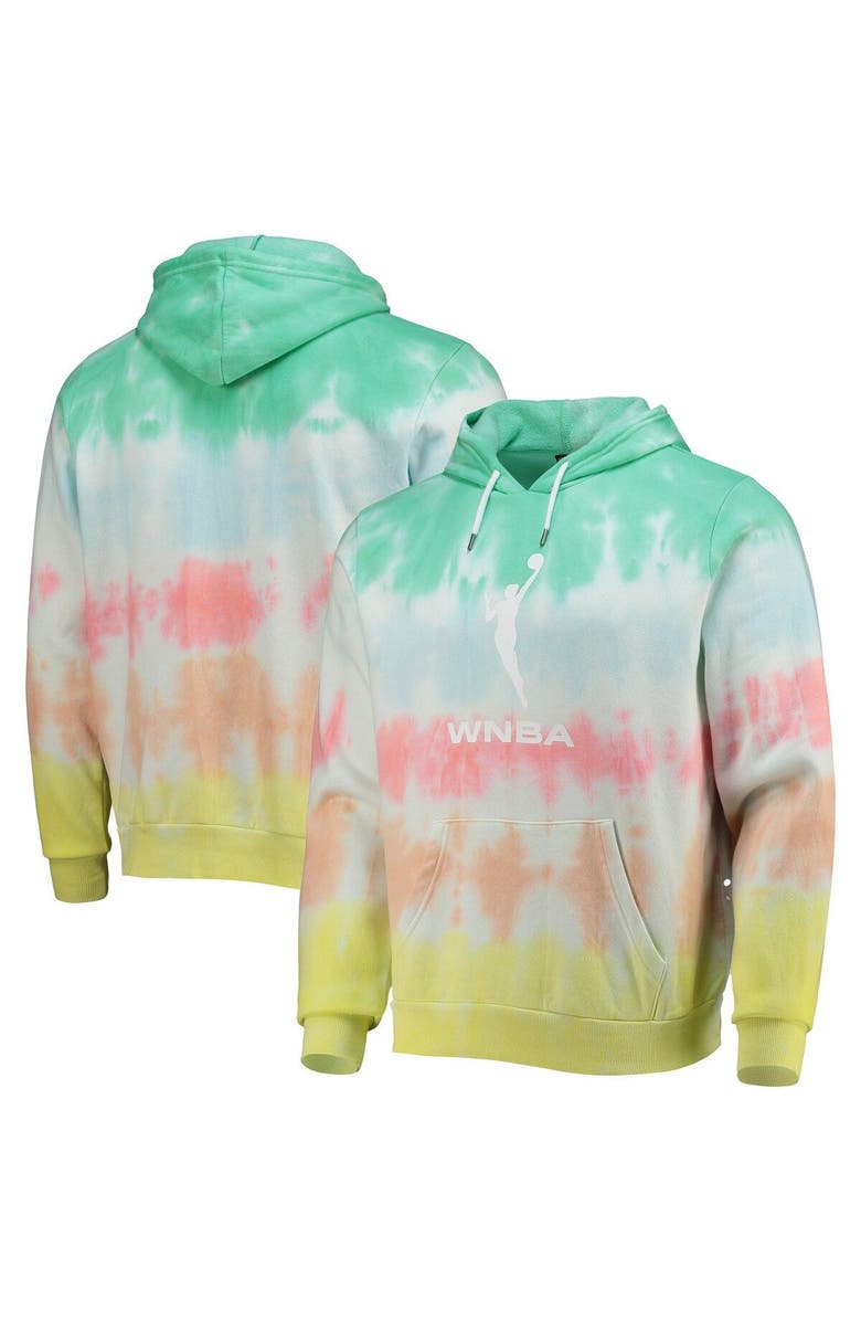 THE WILD COLLECTIVE Mint/Coral WNBA Logowoman Pride Pullover Hoodie, Main, color, Mint