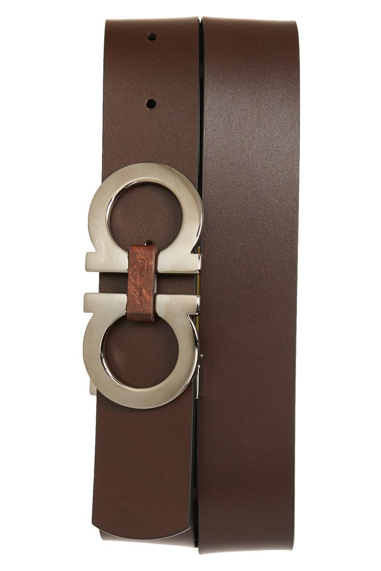 Salvatore Ferragamo Reversible Leather Belt, Alternate, color, BLACK/ BROWN