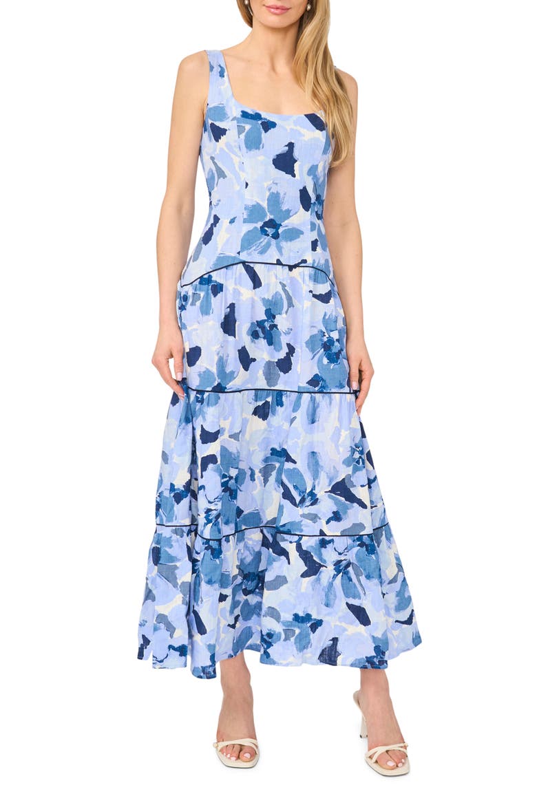Drop Waist Maxi Dress, Main, color, MOONLIGHT BLUE
