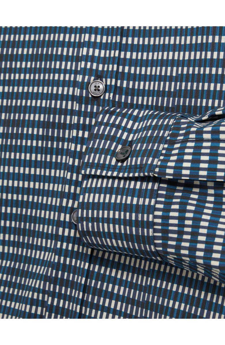 Ted Baker Huayna Long Sleeve Regular Fit Button-Up Shirt, Alternate, color, Teal-Blue