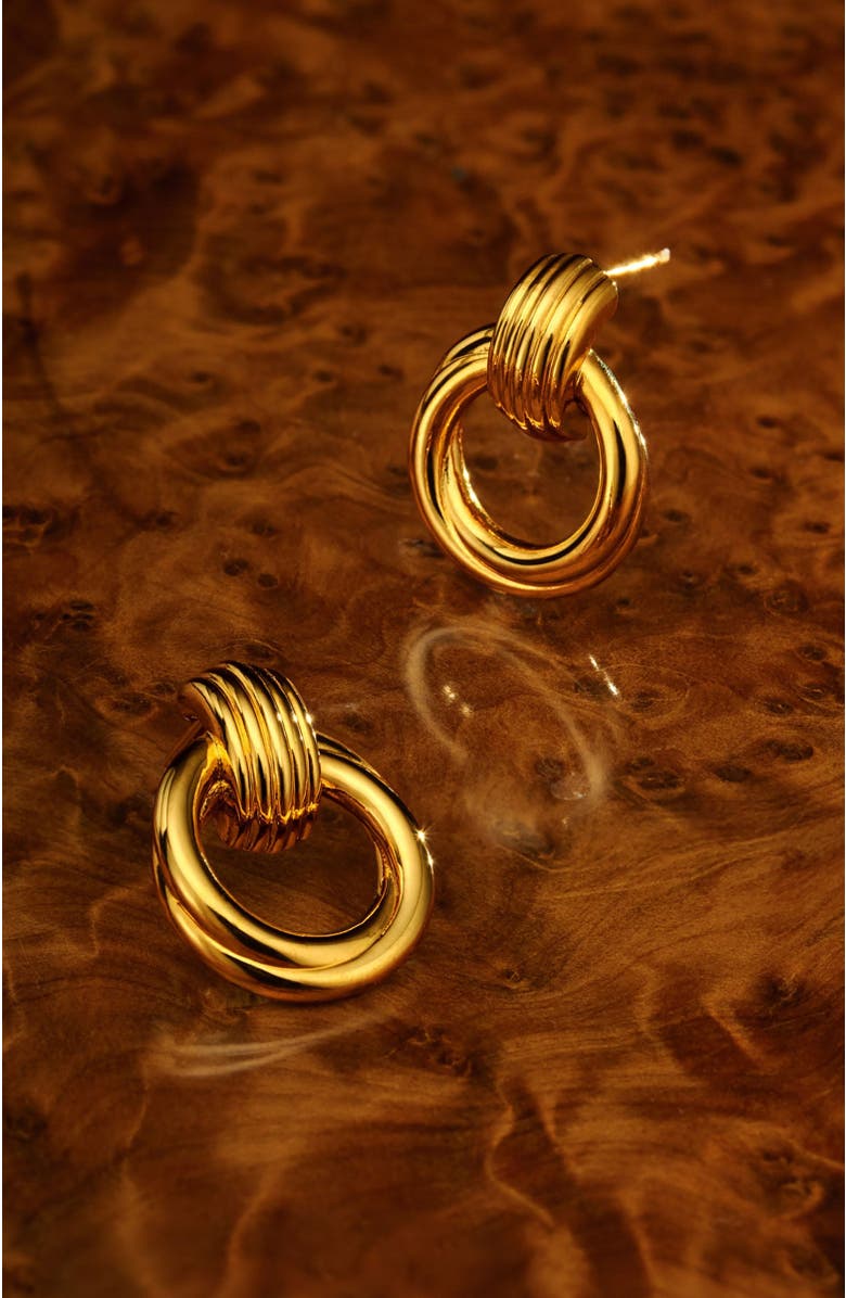 Katie Loxton Demi Oversized Stud Earrings, Alternate, color, Gold Coated