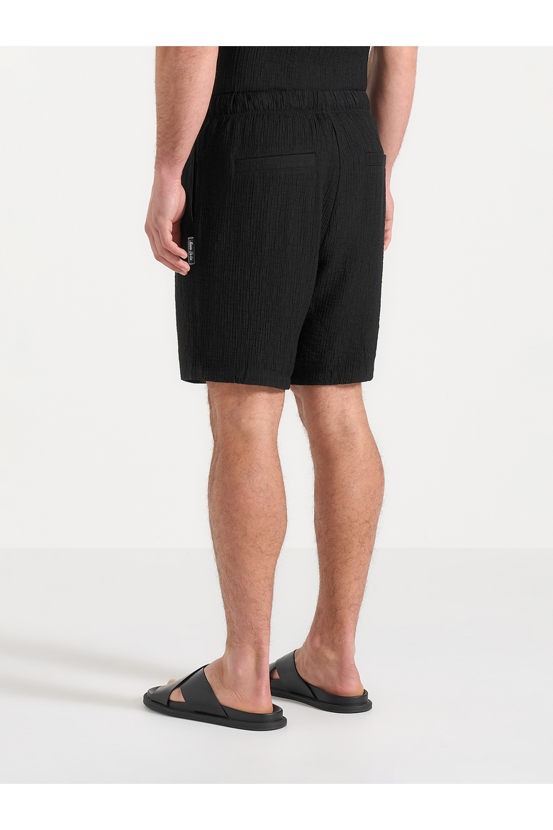 Ari Unisex Textured Shorts, Alternate, color, Black