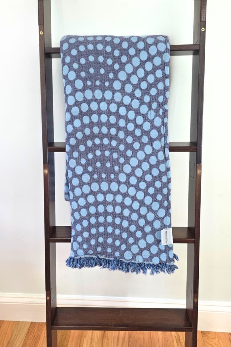 Arched Dot Lightweight Reversible Organic Cotton Muslin Blanket, Alternate, color, Olive