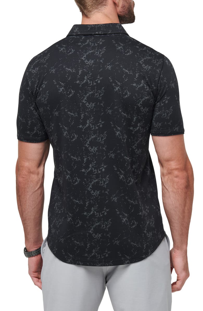 TravisMathew Warmer Tides Scoop Polo, Alternate, color, Black