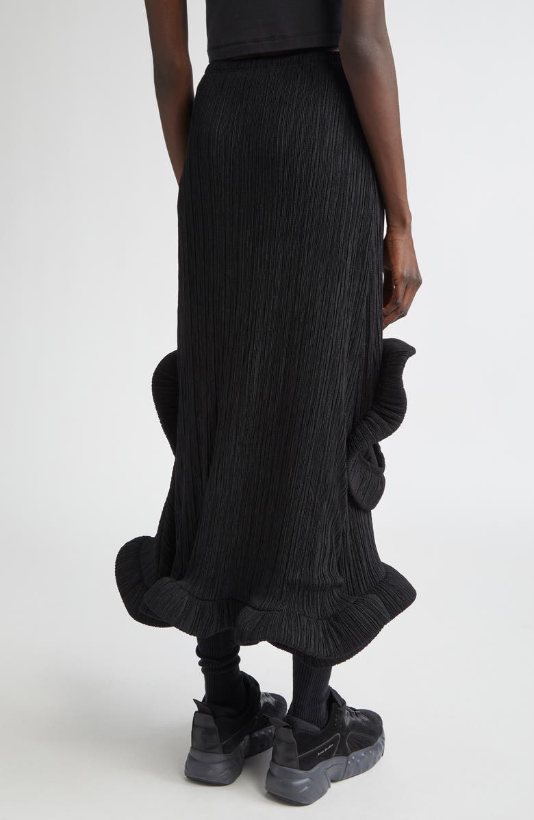 MELITTA BAUMEISTER Foam Ruffle Hole Pleated Midi Skirt, Alternate, color, 