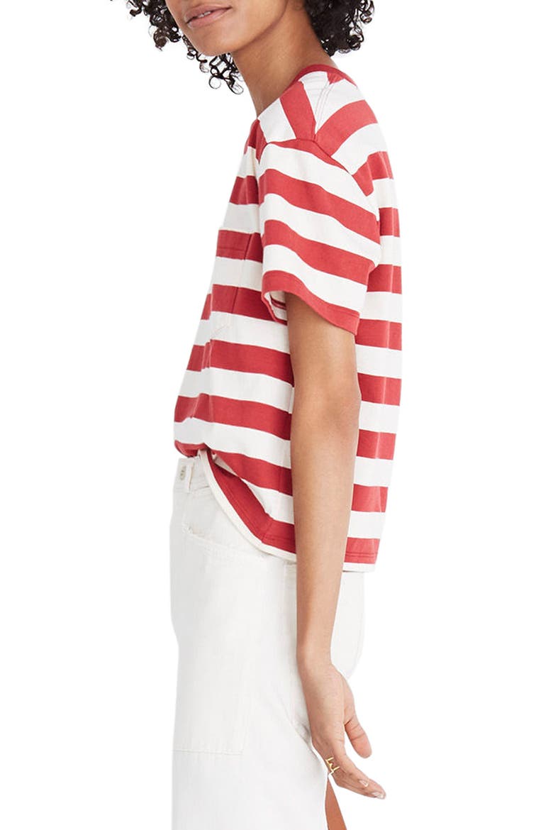 Stripe Easy Crop Tee, Alternate, color, CRIMSON