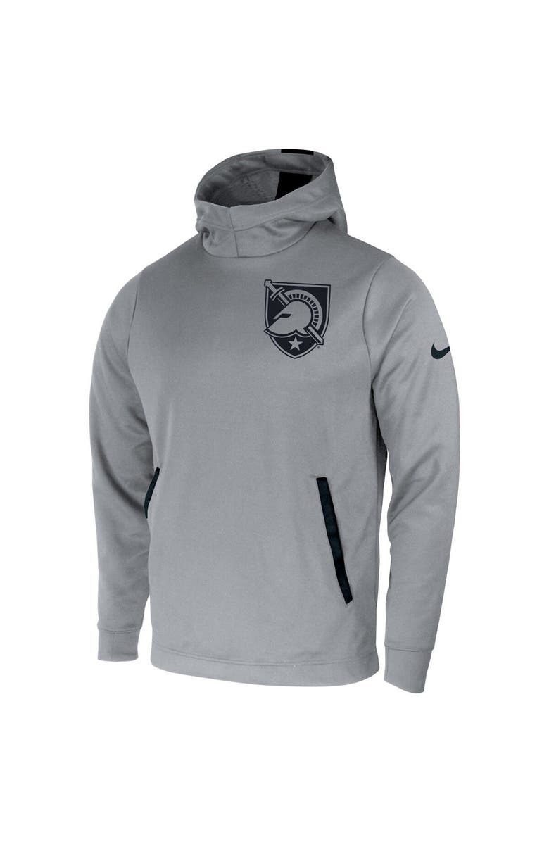 Nike Men's Nike Gray Army Black Knights 2-Hit Performance Pullover Hoodie, Alternate, color, 