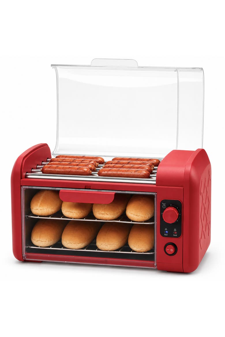 8-Hot Dog Roller and Toaster Oven, Main, color, Red