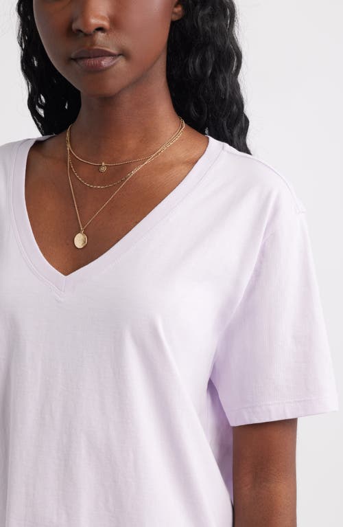 Treasure & Bond Core Cotton V-neck T-shirt In Purple